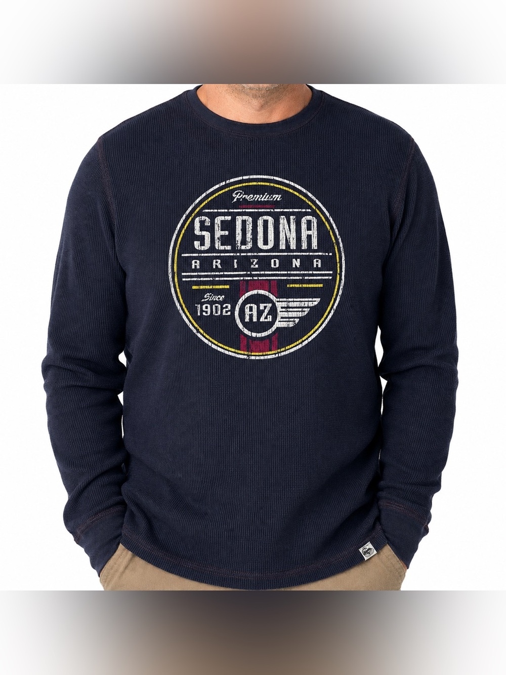 Premium 51 Sedona Arizona Thermal Waffle Knit Long Sleeve Shirt Men’s XL